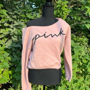off the shoulder Victoria’s Secret PINK sweater/crewneck